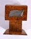 A FINE 18CT GOLD MOUNTED BURR WALNUT FOLDING CIGARETTE BOX. ...