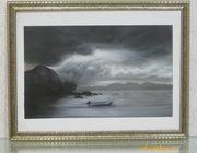 Северное взморье аэрография, бумага 