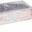 Russian cast silver cigar box with peasants