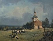 "Погост Славуй. Перед Дождём" Холст/Масло 