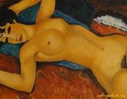 А. Модильяни Обнаженная на подушке масло, холст 