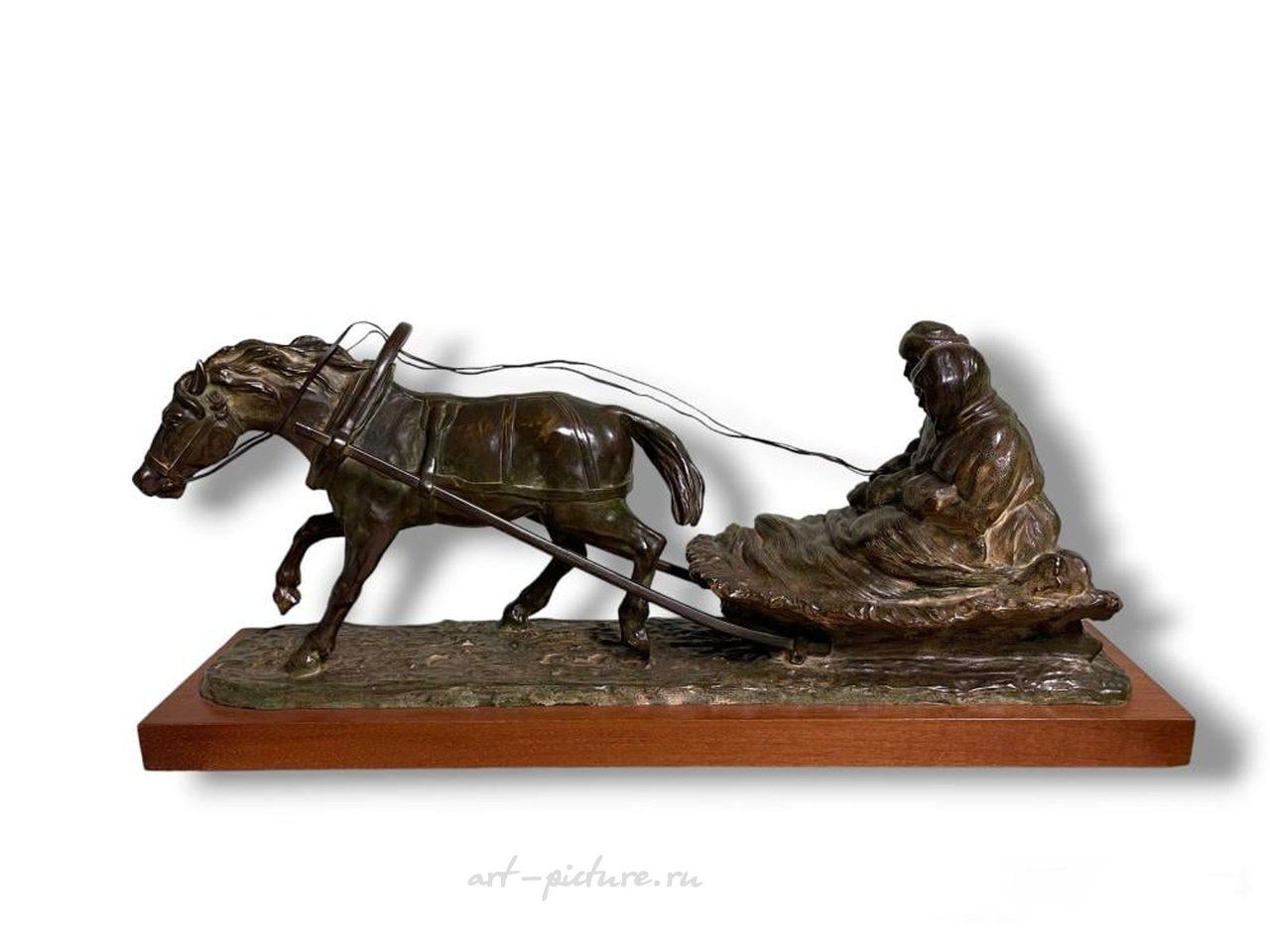 Russian silver , "HORSE" BRONZE SCULPTURE