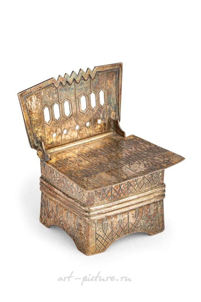 Russian silver , SALIERA A TRONO IN SILVER, MOSCOW, 1869, GOLDSMITH G. IVANOV