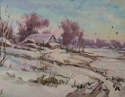 Весна. Этюд. ДВП, масло. 41 х 57 см.
