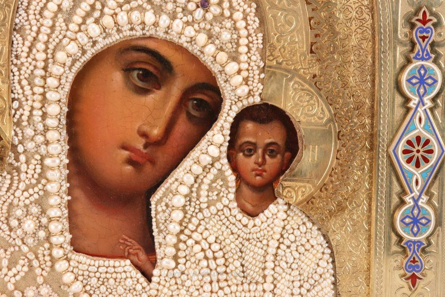 Русское серебро , Русская серебряная и эмалевая икона.