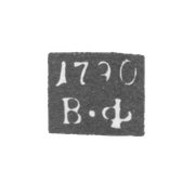 Клеймо неизвестного пробирного мастера Киева - инициалы "В-Ф" - 1790-1793 гг.