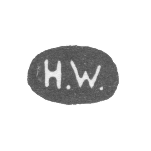 Клеймо мастера Вигстрем Генрих - Ленинград - инициалы "H.W."