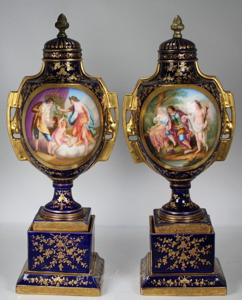Royal Vienna , Исключительные антикварные фарфоровые кубки Royal Vienna