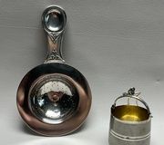 Два континентальных серебряных чайных фильтра, 3,3 тройских унции