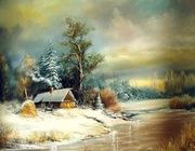Скованная льдом река
