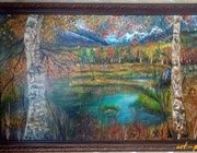 Тихая заводь Холст,на подрамнике,масло,мастихин,кисть. 