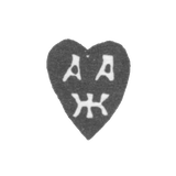 Клеймо мастера Жданов Алексей Авдеев - Москва - инициалы "АА Ж" - 1723-1735 гг.