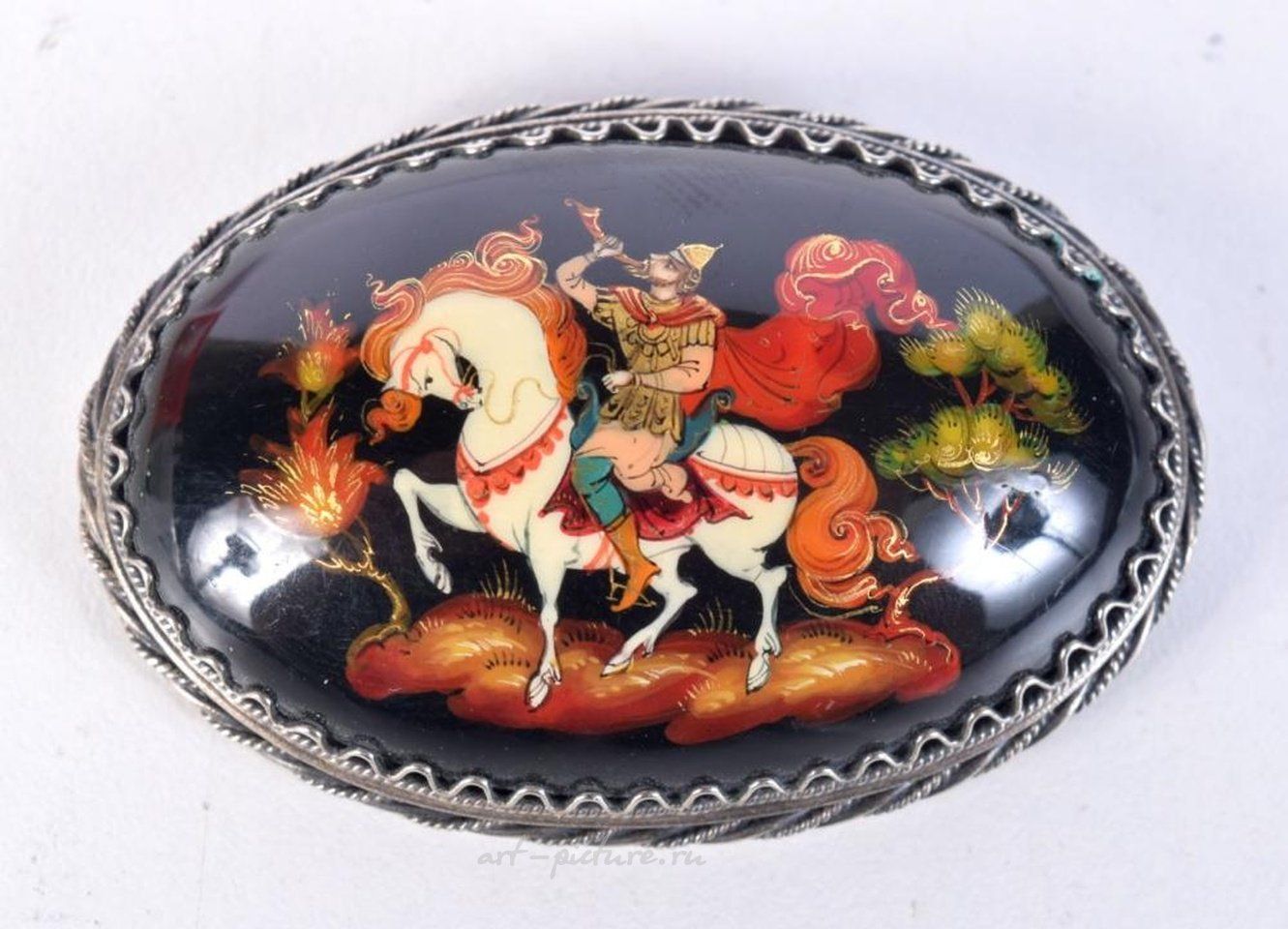 Русское серебро , Русская икона на дереве. 18 см x 14 см.