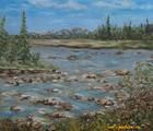 Статуэтка Горная река масло, холст 