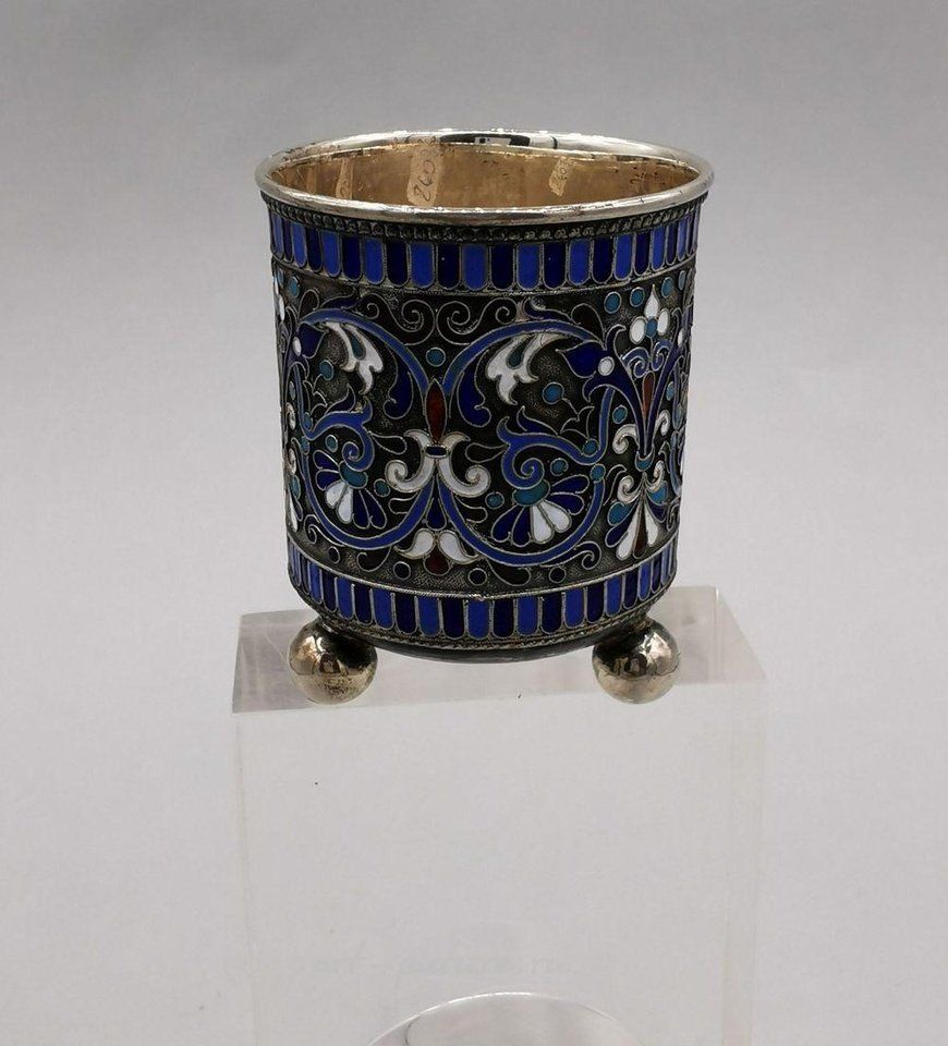 Russian silver , Russian Cloisonne Cup