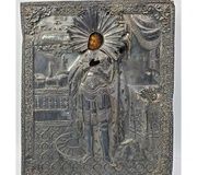 Русская серебряная икона XIX века, около 1865 года
