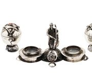 Русская юдаика: серебряный филигранный набор для ароматов
