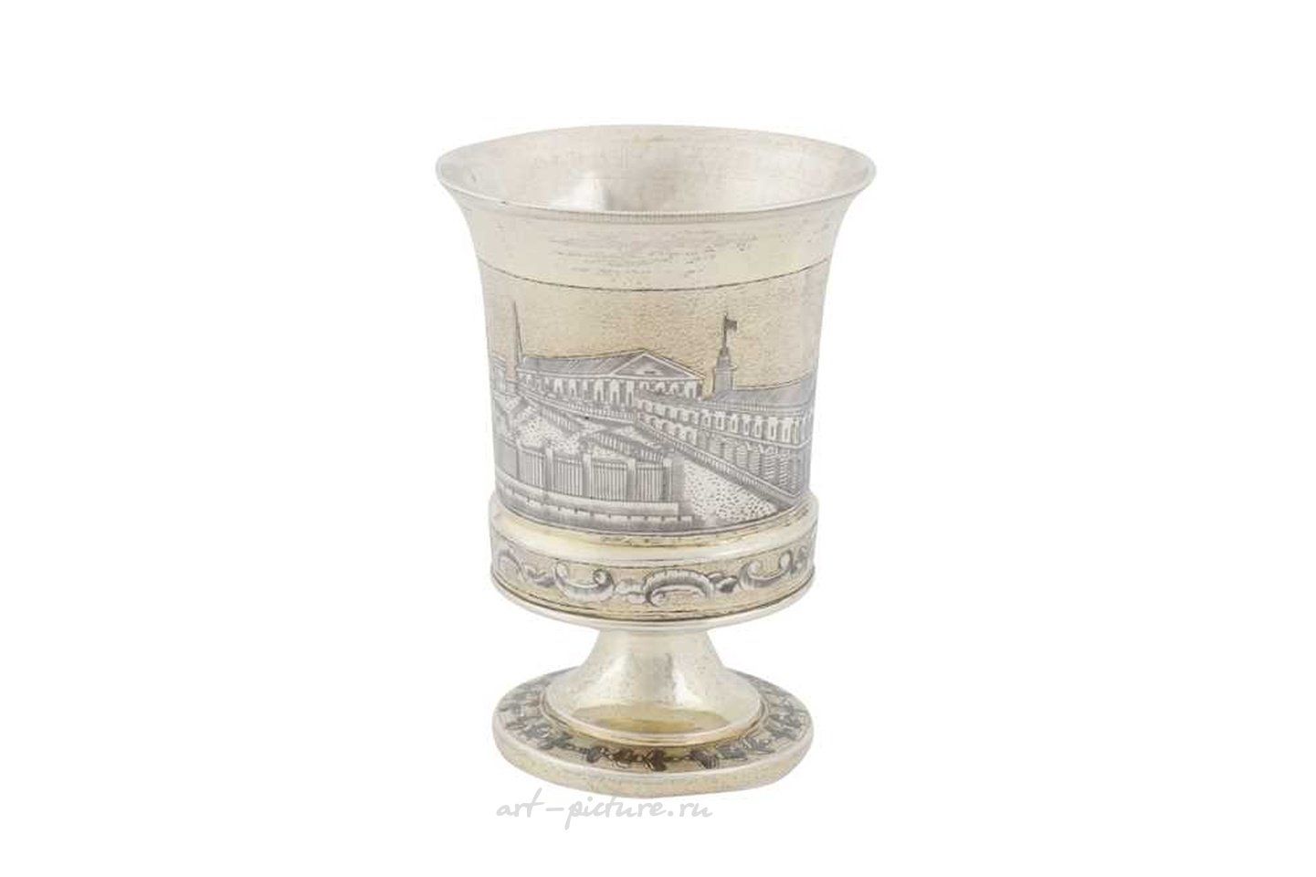 Russian silver , A Nicholas I mid-19th century Russian 84 zolotnik silver gil...
