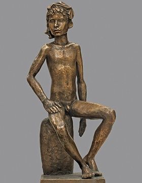купить Мальчик на камне. 1983. Бронза. 35x15x13 см