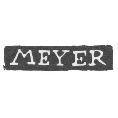 Клеймо мастера Мейер Карл Фридрих - Ленинград - инициалы "MEYER"
