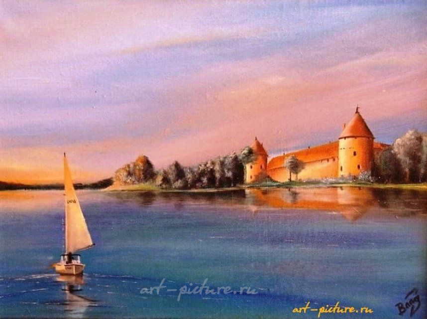 Озеро Масло холст