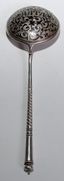 Russian silver and niello spoon with Kokoshnik mark, 18.5cm long