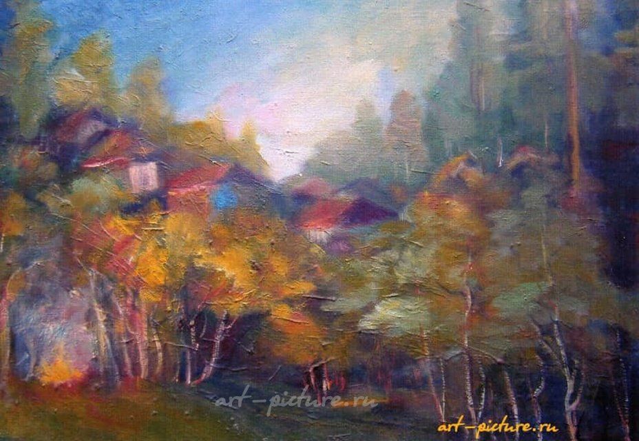 Вечер перед праздником. холст масло