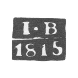 Клеймо пробирного мастера Москвы - Вихляев Иван - инициалы "I-В" - 1802-1818 гг.