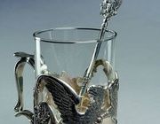 Серебряный подстаканник Орел Мастерская-студия «Межов»