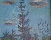 Пейзаж. Картон, масло. 33 х 23 см