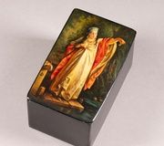 Коробка из папье-маше и лака "Носильщик воды" в стиле Сер...