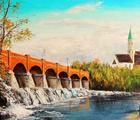 Статуэтка Г.Кульдига масло,холст