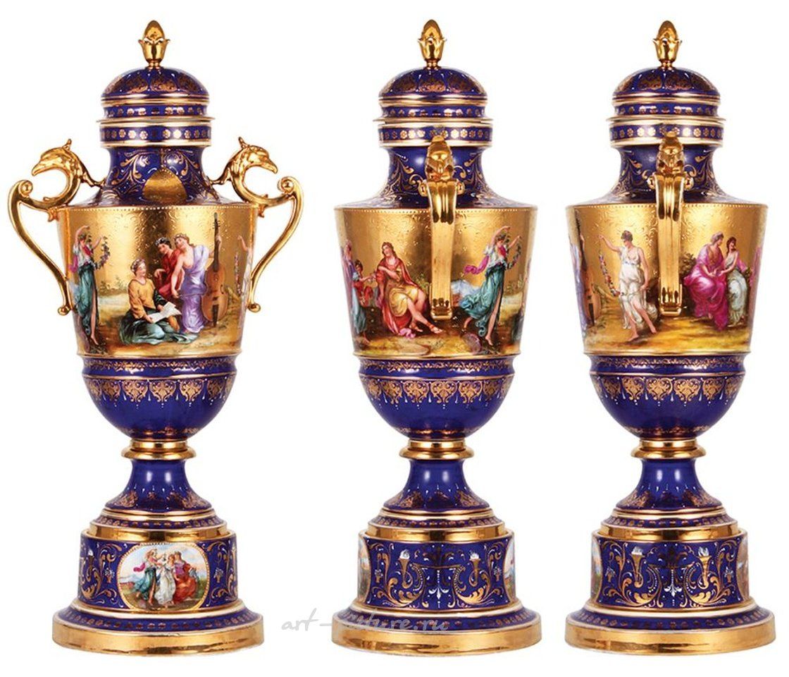 Royal Vienna , Фарфоровый кубок с росписью золотого покрытия