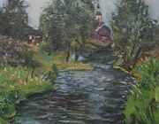 Вязьма. Картон, масло. 30 х 29 см