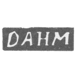 Клеймо мастера Дам И. - Вильно - инициалы "DANM" - 1791-1808 гг.