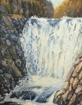 купить Водопад масло, холст 