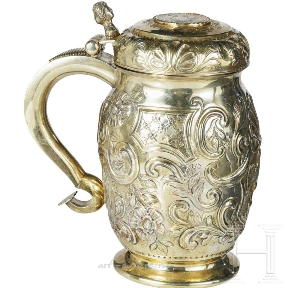 Русское серебро , Русская большая серебряная позолоченная кружка