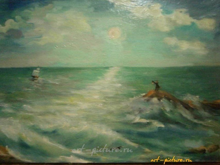 Море.Ожидание. масло,холст