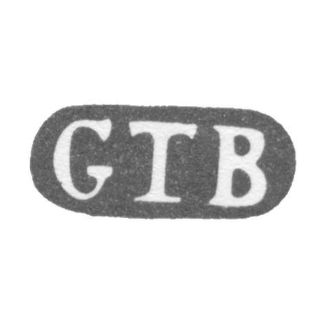 Клеймо неизвестного мастера Риги - инициалы "GTB" - 1879 г.