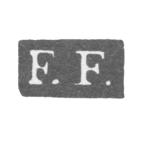 Клеймо мастера Фрезен Фредерик Ахатес - Ленинград - инициалы "F.F."