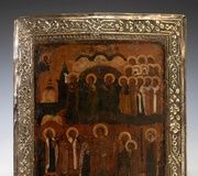 19th century Russian icon: "The Protection of the Mother of God"