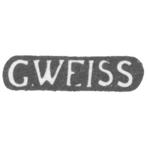 Клеймо мастера Вейс Густав - Таллин - инициалы "G.WEISS" - 1791-1818 гг.