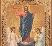 Икона с изображением Воскресения Христа, подписанная, Россия