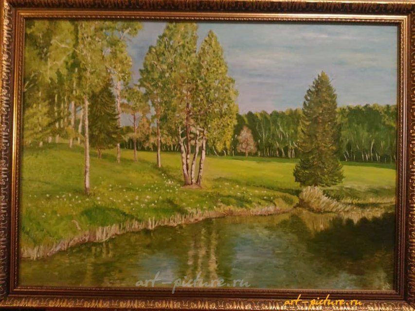 Зелень в мае масло, холст