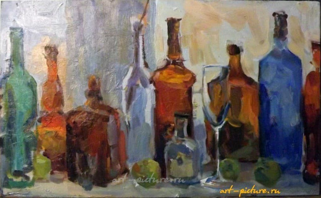 Bottles №4 масло, двп