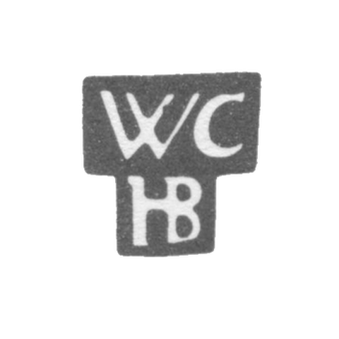 Клеймо мастера Хиллебрандт Вильгельм Кристиан - Таллин - инициалы "WCHB" - 1758-1780 гг.