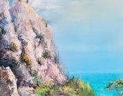 Вода.Небо.Горы. масло,холст