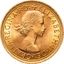 Великобритания 1 соверен (sovereign) 1966 с портретом королевы Елизаветы - святой Георгий с драконом