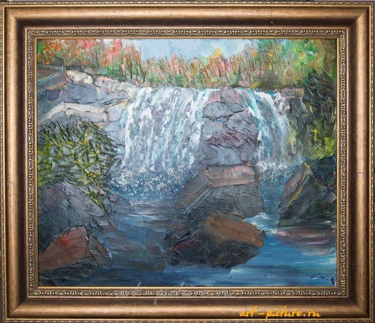 Осенний лес масло, холст, мастихин
