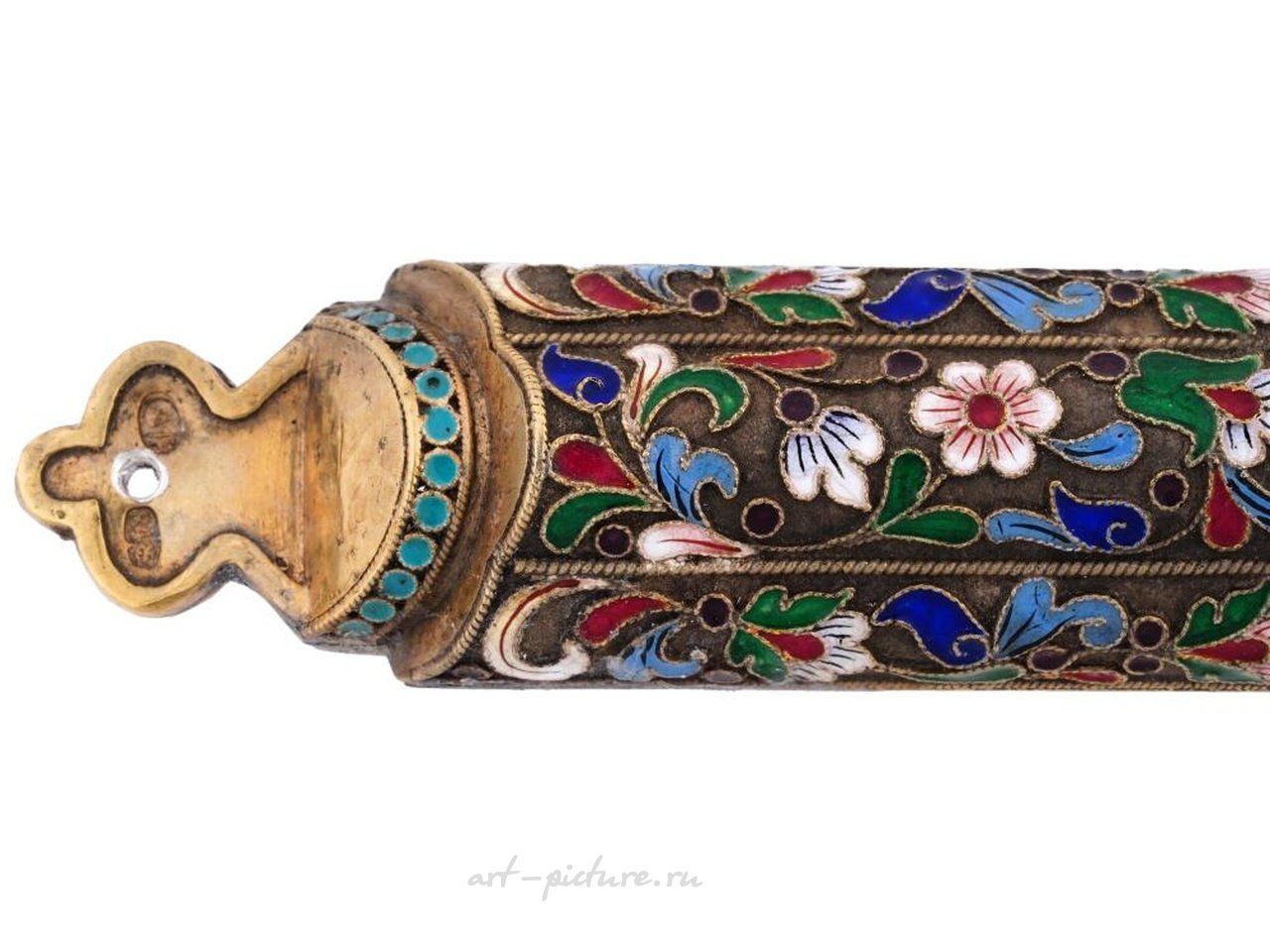 Русское серебро , Русская еврейская серебряная мезуза с эмалью
